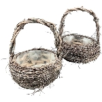 PflanzKorb Willow, braun, Rattan, 24x24x28 cm