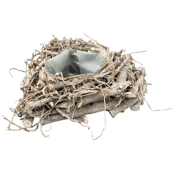 PflanzHerz Willow, braun, Rattan, 26x26x9 cm