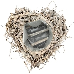 PflanzHerz Willow, braun, Rattan, 26x26x9 cm