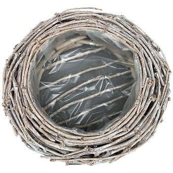 PflanzKorb Willow, braun, Rattan, 32x32x13 cm