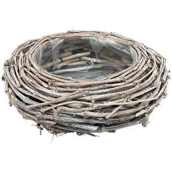PflanzKorb Willow, braun, Rattan, 32x32x13 cm