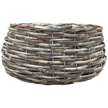 PflanzKorbSet/2 Willow, braun, Rattan, 25x18x12 cm