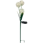 AlliumStick mit LED/Solar ArtFerro, weiß, Kunststoff/Metall,