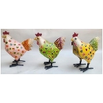 Huhn Kanu, Metall, 14x7x15 cm