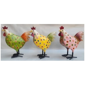 Huhn Kanu, Metall, 17x9x21 cm