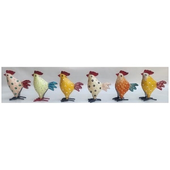 Huhn Kanu, Metall, 8x4x10 cm