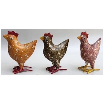 Huhn Kanu, Metall, 7x4x9 cm
