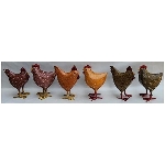 Huhn Kanu, Metall, 12x8x17 cm