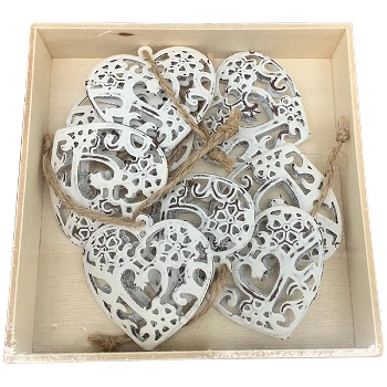 HerzHänger ClairBlanc, weiß, Metall, 5x1x4,5 cm