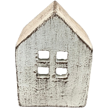 HausWindLicht Valo, weiß, Zement, 10,5x7x15 cm