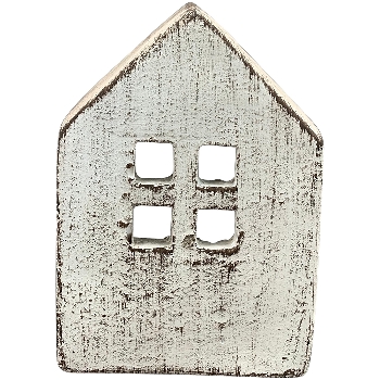 HausWindLicht Valo, weiß, Zement, 10,5x7x15 cm