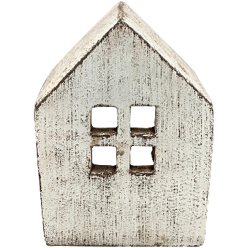 HausWindLicht Valo, weiß, Zement, 14x9,5x19,5 cm