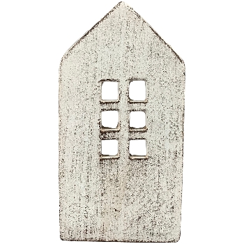 HausWindLicht Valo, weiß, Zement, 12x7x23 cm