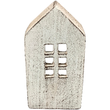 HausWindLicht Valo, weiß, Zement, 16x10x30,5 cm