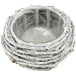 PflanzKorb Willow, Rattan, 22x22x9,5 cm