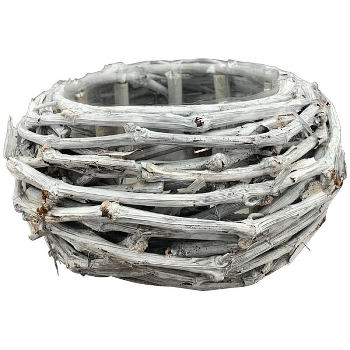 PflanzKorb Willow, Rattan, 22x22x9,5 cm