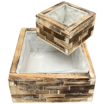 PflanzKastenSet/2 Bloom, 14,5x14,5x10 cm, 24.5x24.5x12 cm