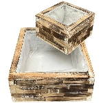 PflanzKastenSet/2 Bloom, 14,5x14,5x10 cm, 24.5x24.5x12 cm
