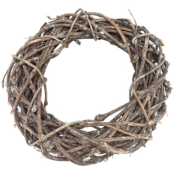 Kranz Willow, natur, Rattan, 45x45x9 cm