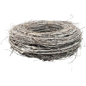 Kranz Willow, weiß, Rattan, 35x35x10 cm