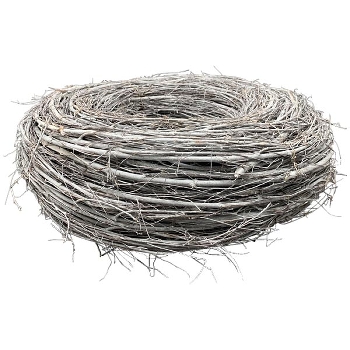Kranz Willow, weiß, Rattan, 50x50x13 cm