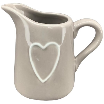MilchKännchen Cœur, beige, Stoneware, 9,3x7,7x10,7 cm