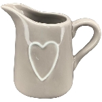 MilchKännchen Cœur, beige, Stoneware, 9,3x7,7x10,7 cm