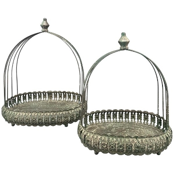 PflanzTablettSet/2 ArtFerro, Metall, 32x20x38 cm, 36x24x43 cm