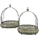 PflanzTablettSet/2 ArtFerro, Metall, 32x20x38 cm, 36x24x43 cm