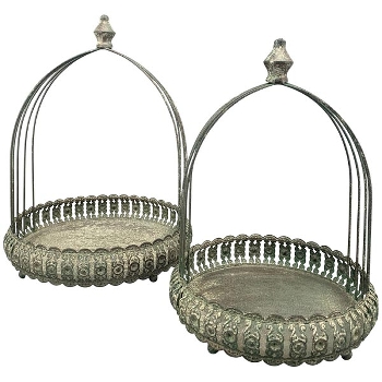 PflanzTablettSet/2 ArtFerro, Metall, 27x27x38 cm, 32x32x44 cm