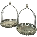 PflanzTablettSet/2 ArtFerro, Metall, 27x27x38 cm, 32x32x44 cm