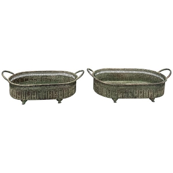 PflanzKorbSet/2 ArtFerro, Metall, 40x20x12,5 cm,