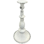 KerzenHalter ClairBlanc, weiß, Metall, 13,5x13,5x27,5 cm