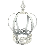 Krone ClairBlanc, weiß, Metall, 17,5x15,5x23 cm