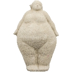 FrauenSkulptur DUR, creme, Zement, 24x17x39,5 cm