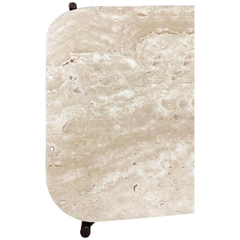 Tisch Dalle, beige, Marmor/Metall, 41x27,5x54,5 cm