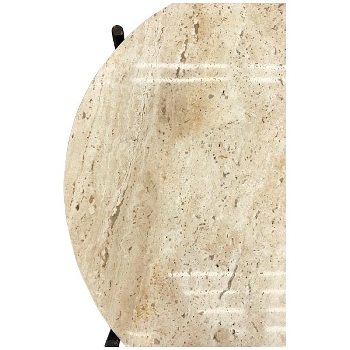 Tisch Dalle, beige, Marmor/Metall, 38x38x54 cm