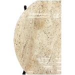 Tisch Dalle, beige, Marmor/Metall, 38x38x54 cm
