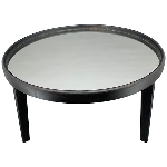 Tisch Sobre, schwarz, Holz/Glas, 65x65x38 cm
