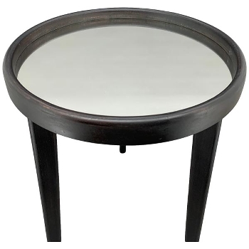 Tisch Sobre, schwarz, Holz/Glas, 40x40x46 cm