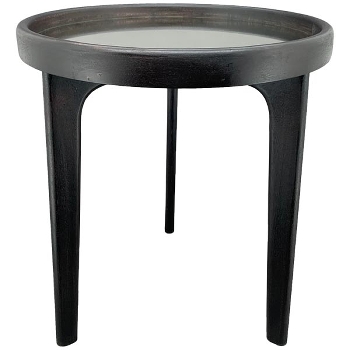 Tisch Sobre, schwarz, Holz/Glas, 40x40x46 cm