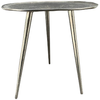 Tisch GROS, silber, Aluminium, 40,5x40,5x41 cm