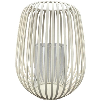WindLicht Dazz, creme, Metall/Glas, 22x22x27 cm