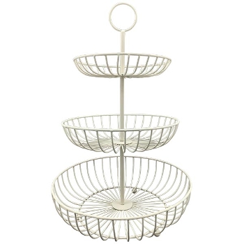 Etagere ClairBlanc, creme, Metall, 30,5x30,5x46 cm