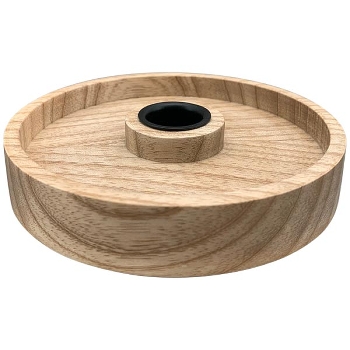 KerzenHalter Dost, natur, Holz, 12,5x12,5x2,5 cm