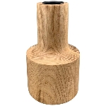 KerzenHalter Dost, natur, Holz, 7,5x7,5x12,5 cm