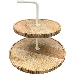 Etagere Dost, natur/weiß, Holz/Metall, 28x28x27,5 cm