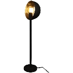 Lampe Antiquité, schwarz/gold, Metall, 12x9,5x45 cm