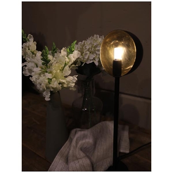 Lampe Antiquité, schwarz/gold, Metall, 12x9,5x45 cm
