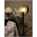 Lampe Antiquité, schwarz/gold, Metall, 12x9,5x45 cm